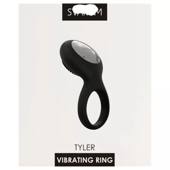 Svakom Tyler - anello fallico vibrante ricaricabile impermeabile - nero