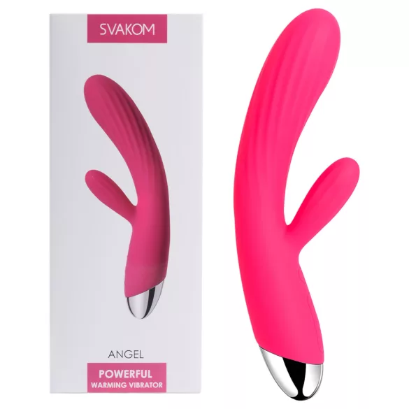 Svakom Angel - vibratore con braccio clitorideo riscaldante impermeabile rosso