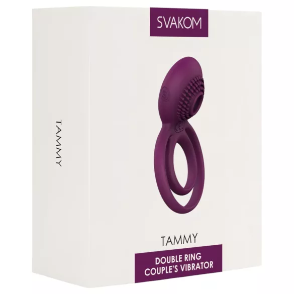 Svakom Tammy - anello vibrante pene e testicoli ricaricabile - silicone viola