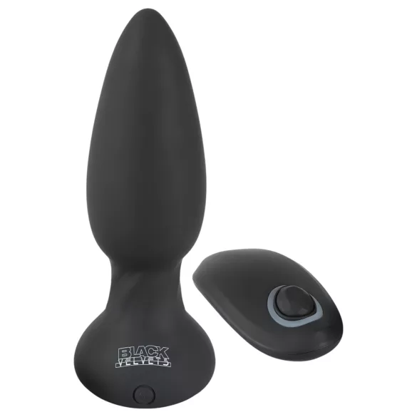 Black Velvets - vibratore anale rotante con perle - nero