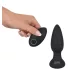 Black Velvets - vibratore anale rotante con perle - nero