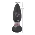 Black Velvets - vibratore anale rotante con perle - nero