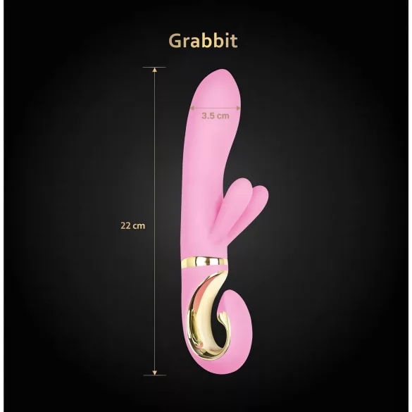 G-Vibe GRabbit - vibratore punto G ricaricabile 3 motori silicone rosa