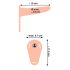 You2Toys - strap-on vibratore ricaricabile - dildo realistico color carne