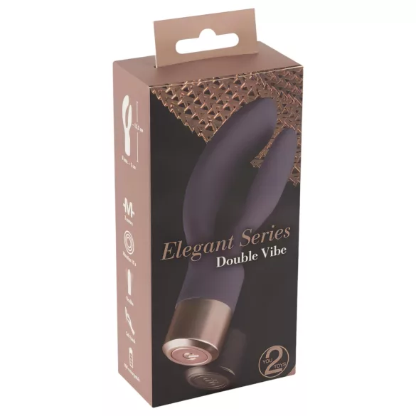 You2Toys Elegant Double - vibratore rabbit ricaricabile - silicone viola