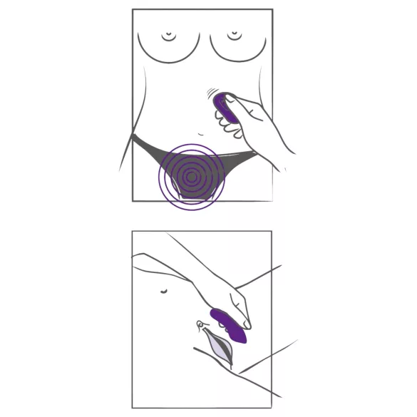 SMILE - vibratore clitorideo ricaricabile wireless - silicone viola