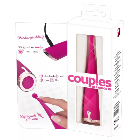 Couples Choice - vibratore clitorideo ricaricabile - silicone rosa