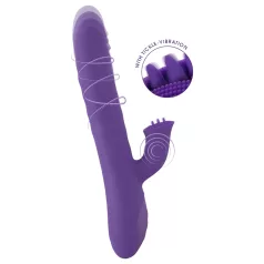 Smile Pearl - vibratore rotante con perle - silicone viola