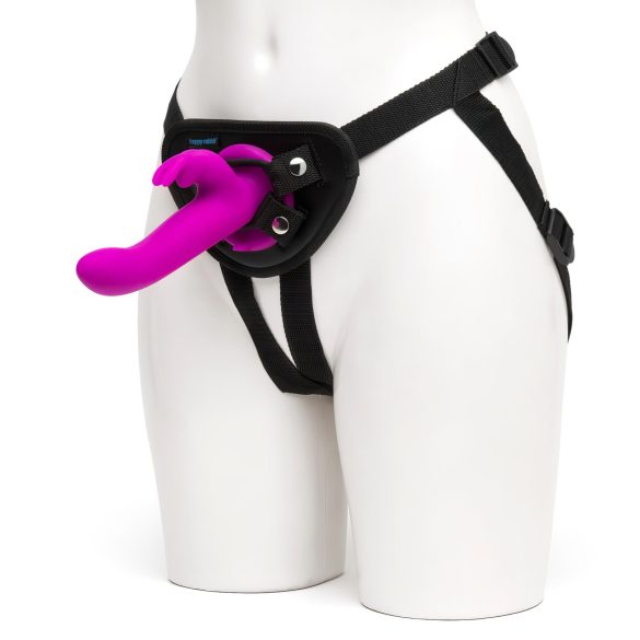 Happyrabbit - strap-on vibratore coniglio - silicone viola