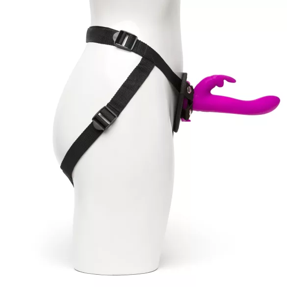 Happyrabbit - strap-on vibratore coniglio - silicone viola