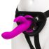 Happyrabbit - strap-on vibratore coniglio - silicone viola