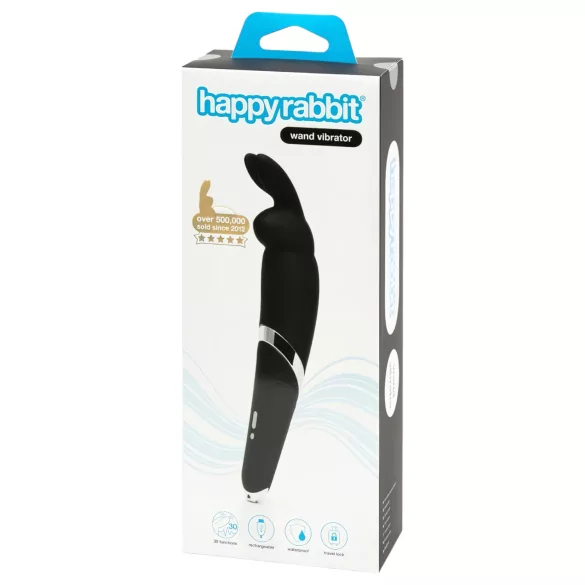 Happyrabbit Wand - vibratore massaggiante ricaricabile - nero