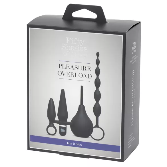 Fifty Shades of Grey - Set anale 4 in 1 - silicone nero