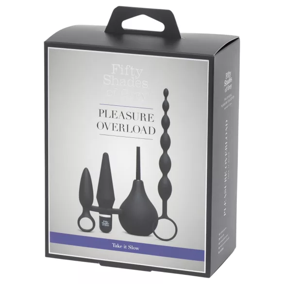 Fifty Shades of Grey - Set anale 4 in 1 - silicone nero