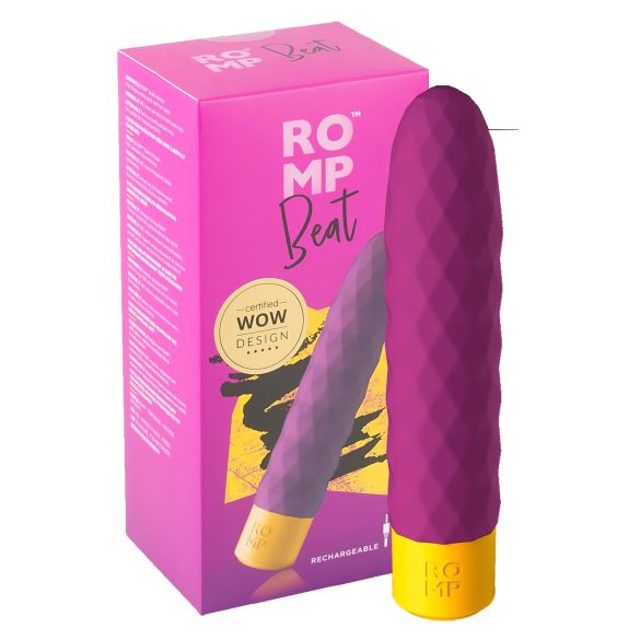 ROMP Beat - vibratore ricaricabile impermeabile - viola