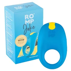   ROMP Juke - anello fallico vibrante impermeabile - silicone blu