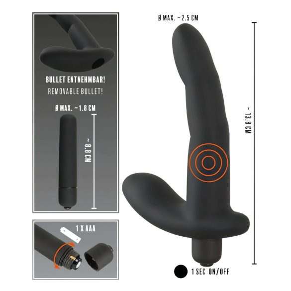 Rebel Naughty Finger - vibratore prostata - stimolatore punto P - nero