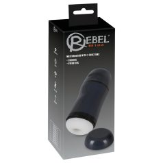 Rebel - masturbatore 2 in 1 succhiante vibrante - nero