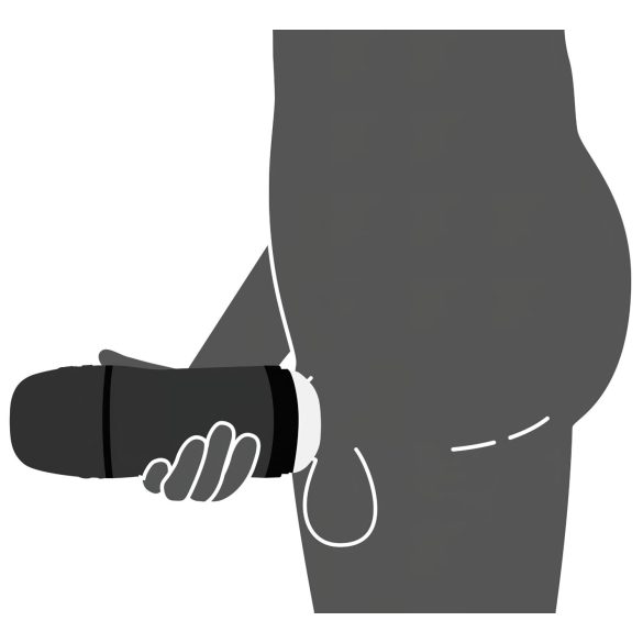 Rebel - masturbatore 2 in 1 succhiante vibrante - nero