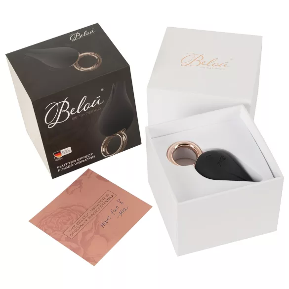 Belou - vibratore clitorideo ricaricabile impermeabile - nero