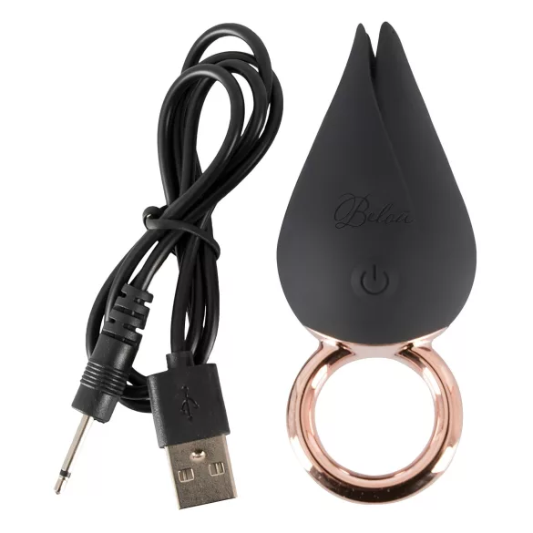 Belou - vibratore clitorideo ricaricabile impermeabile - nero