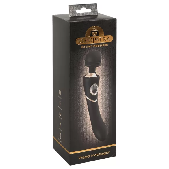 Cleopatra Wand - vibratore massaggiante ricaricabile impermeabile nero