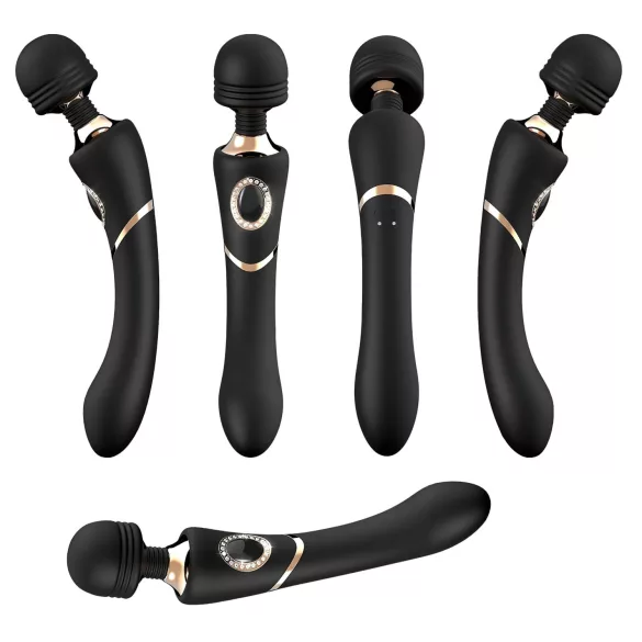 Cleopatra Wand - vibratore massaggiante ricaricabile impermeabile nero