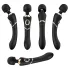 Cleopatra Wand - vibratore massaggiante ricaricabile impermeabile nero