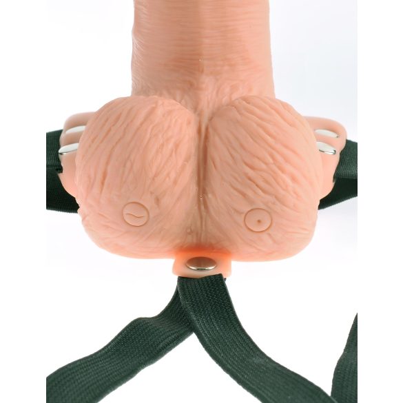 Fetish Strap-On 6 - dildo cavo con cinturino - vibrante - colore naturale