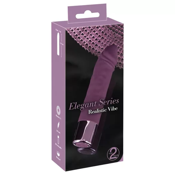 You2Toys Elegant Realistic - vibratore ricaricabile impermeabile (viola)