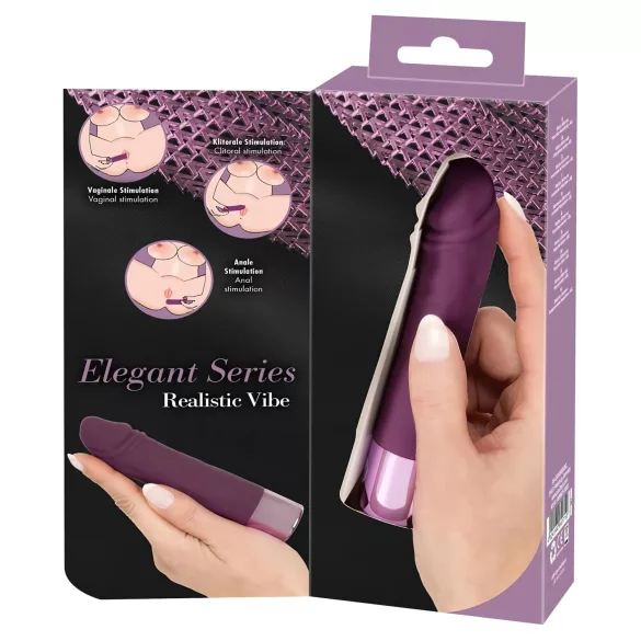 You2Toys Elegant Realistic - vibratore ricaricabile impermeabile (viola)