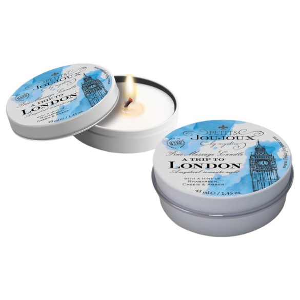 Petits Joujoux London - candela da massaggio - rabarbaro ambra - 43ml