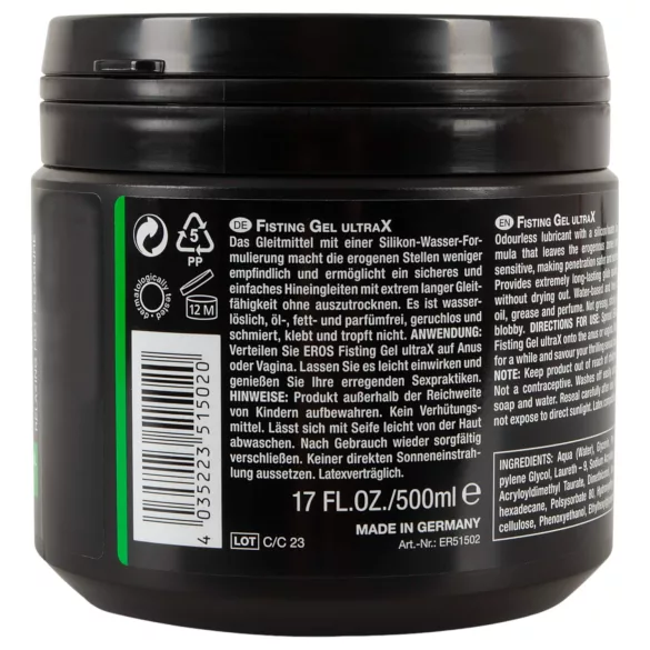 EROS - lubrificante anale per fisting - gel - 500ml