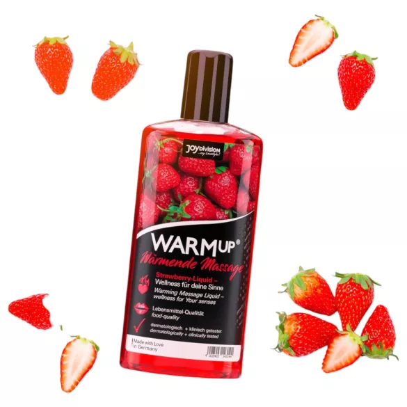 JoyDivision WARMup - olio massaggio riscaldante - fragola 150ml