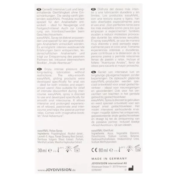 set easyANAL - detergente e lubrificante (2 pz)