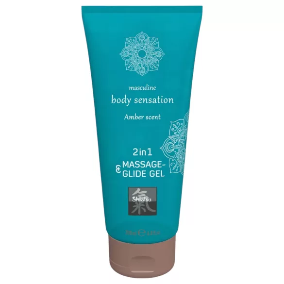 HOT - Shiatsu 2in1 Amber Scent - lubrificante da massaggio - ambra (200 ml)