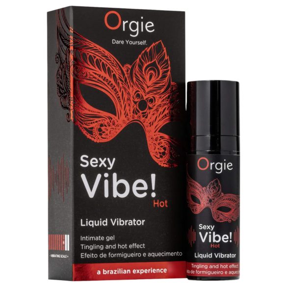Orgie Sexy Vibe HOT - Vibratore Liquido Riscaldante alla Fragola (15ml)