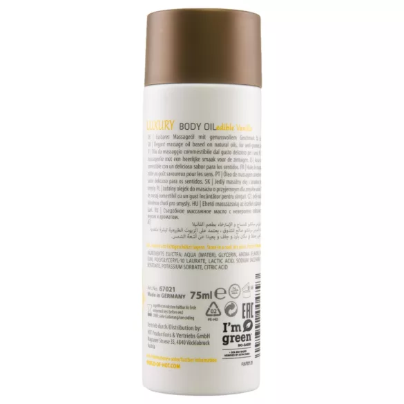 Shiatsu Luxury - olio da massaggio commestibile - vaniglia - 75ml