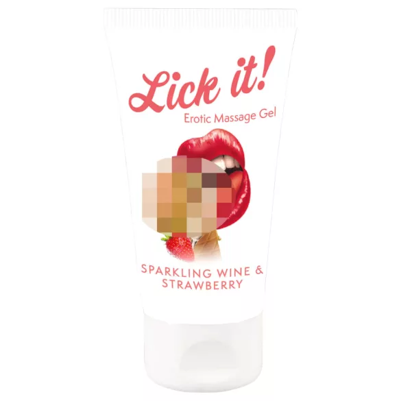 Lick it! - lubrificante commestibile 2in1 - champagne fragola 50ml