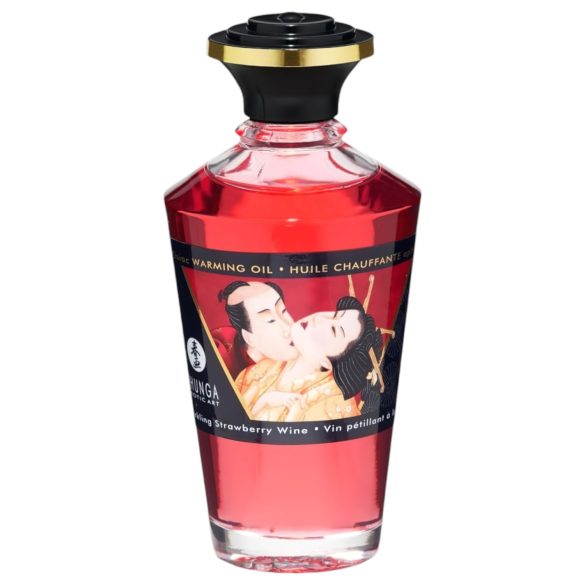 Shunga - Olio da Massaggio Riscaldante - Champagne e Fragola (100ml)