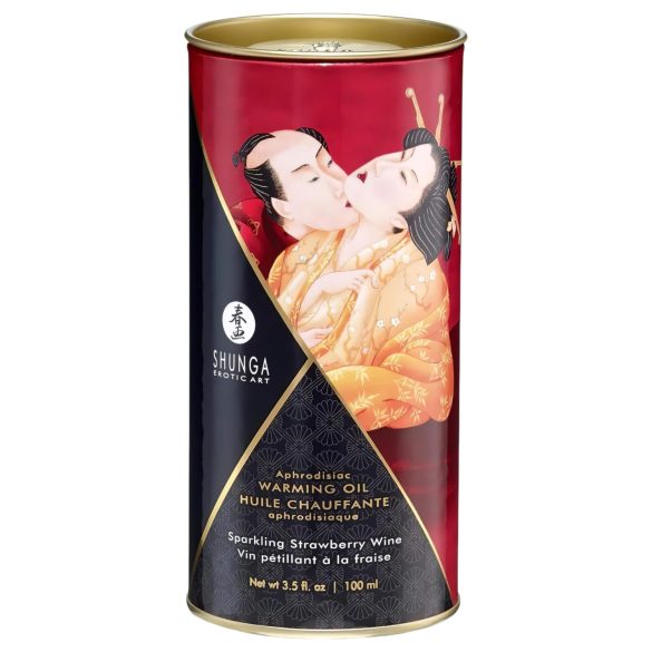 Shunga - olio da massaggio riscaldante - fragola champagne - 100ml
