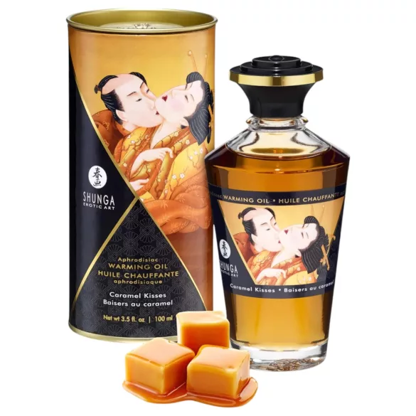 Shunga - olio da massaggio riscaldante - caramello - 100ml