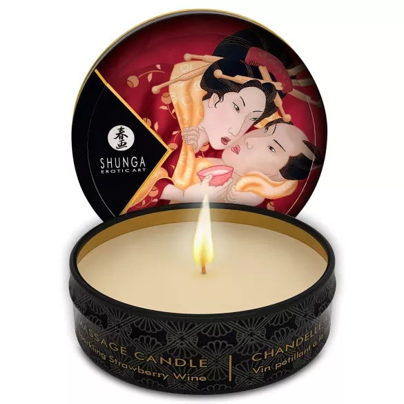 Shunga - candela da massaggio - fragola - 30ml