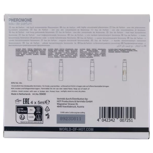 HOT LMTD - profumo ai feromoni donna - confezione 4x5ml