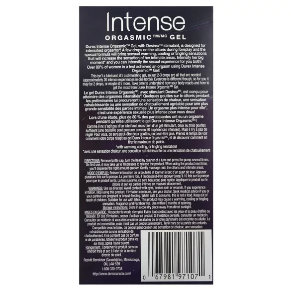 Durex Intense - gel stimolante intimo donna - 10ml