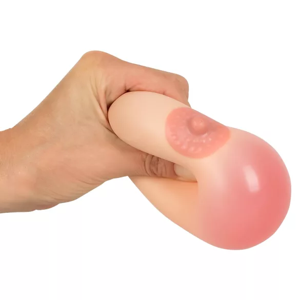 Palla antistress a forma di seno (color naturale)