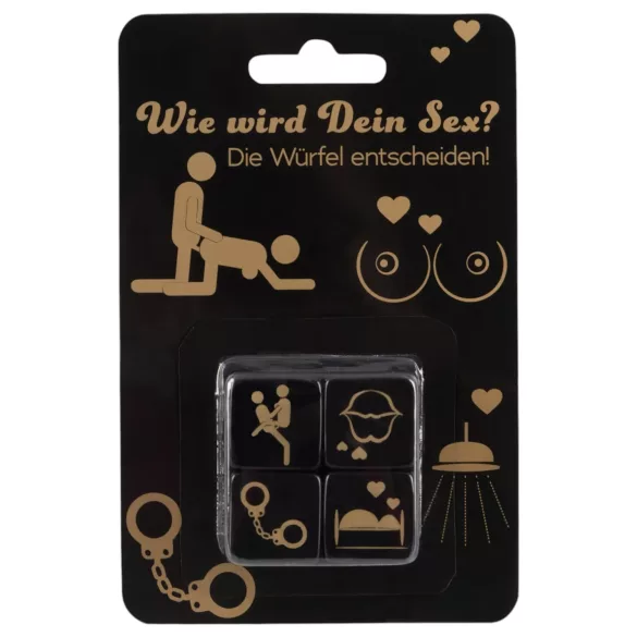 Set dadi del sesso - neri (4 pezzi)
