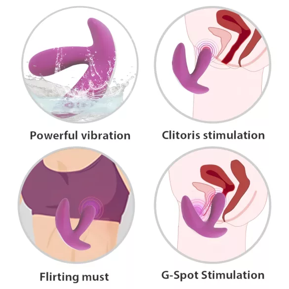 Cotoxo Saddle - vibratore prostatico con telecomando - viola