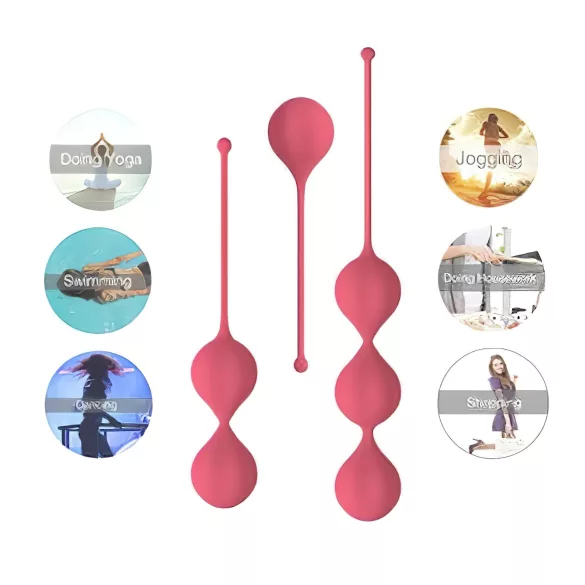 Cotoxo Belle - set di palline vaginali 3 pezzi - rosso