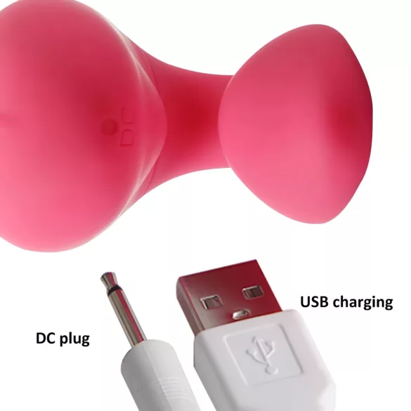 Cotoxo Cupid 2 - vibratore per coppia telecomandato - silicone rosso